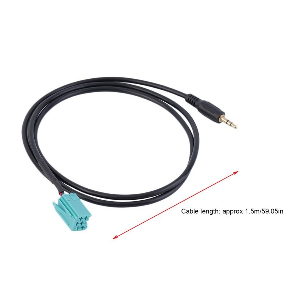 Cable de Audio estéreo para coche Renault Clio Megane, adaptador de entrada auxiliar de 1,5 M, Jack de 3,5mm, accesorios de estilo de coche, novedad de 2005