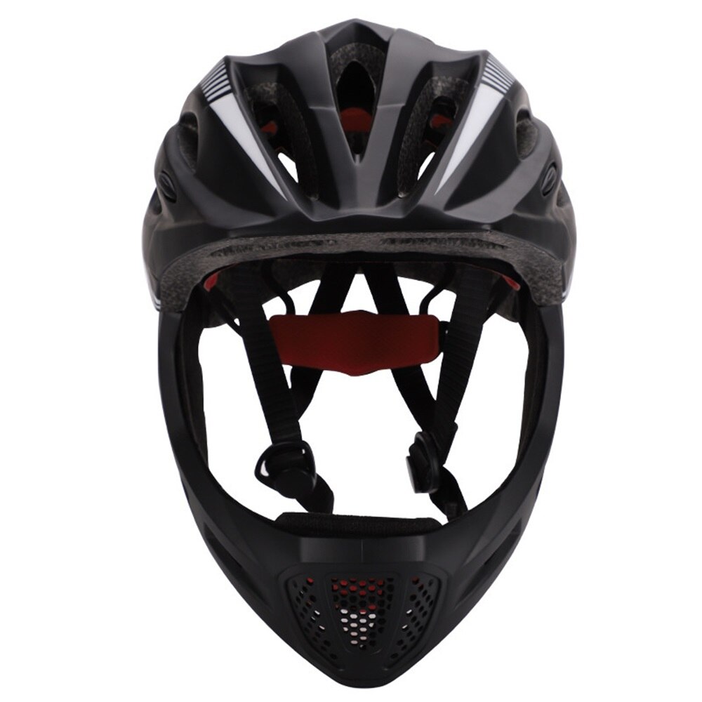 LED Kids Full Face Mountain Bike Helmet Balance Bike Sports Safety Kids Full Covered Helmets Downhill Scooter BMX Child 42-52CM