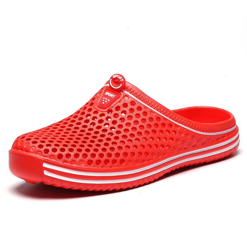 Slippers Cutout Clogs Shoes Men Women Garden Convenience Bathroom Slippers Non-slip Beach Sandals: ROYAL BLUE / 40