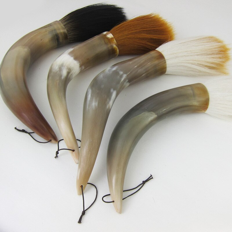 Natural Horn Calligraphy Brush Pen Chinese Caligrafia Brush Woolen