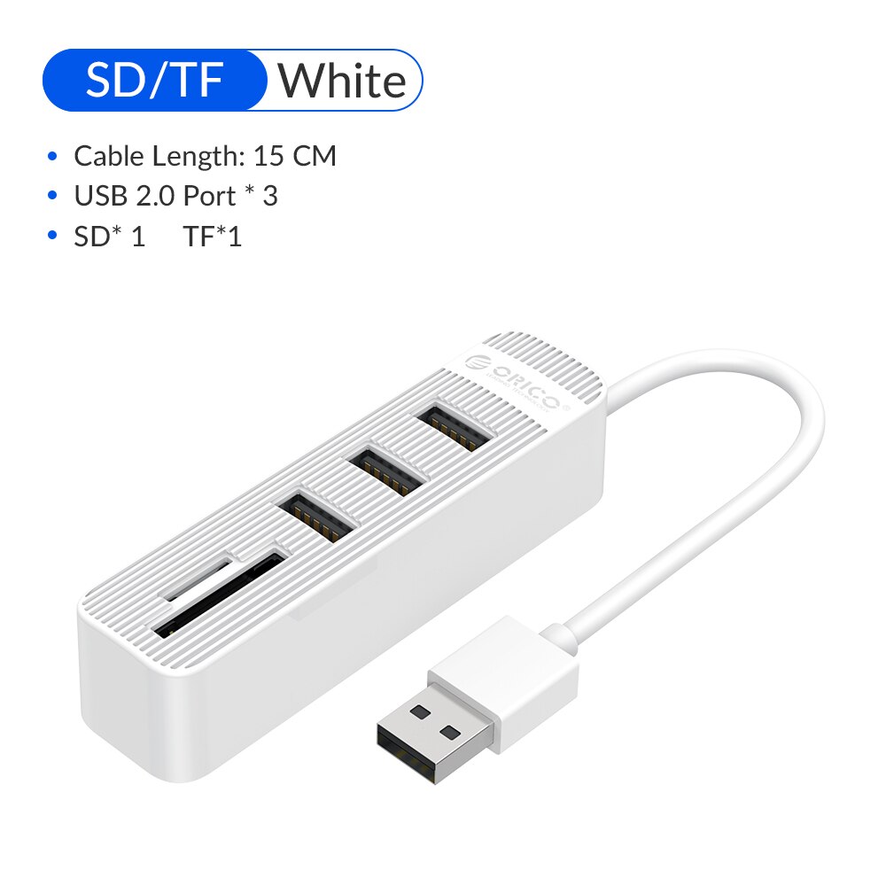 ORICO USB 3.0 Hub 3/6 Port Expander Adapter TF SD Card Reader All In One For PC Computer Accessories