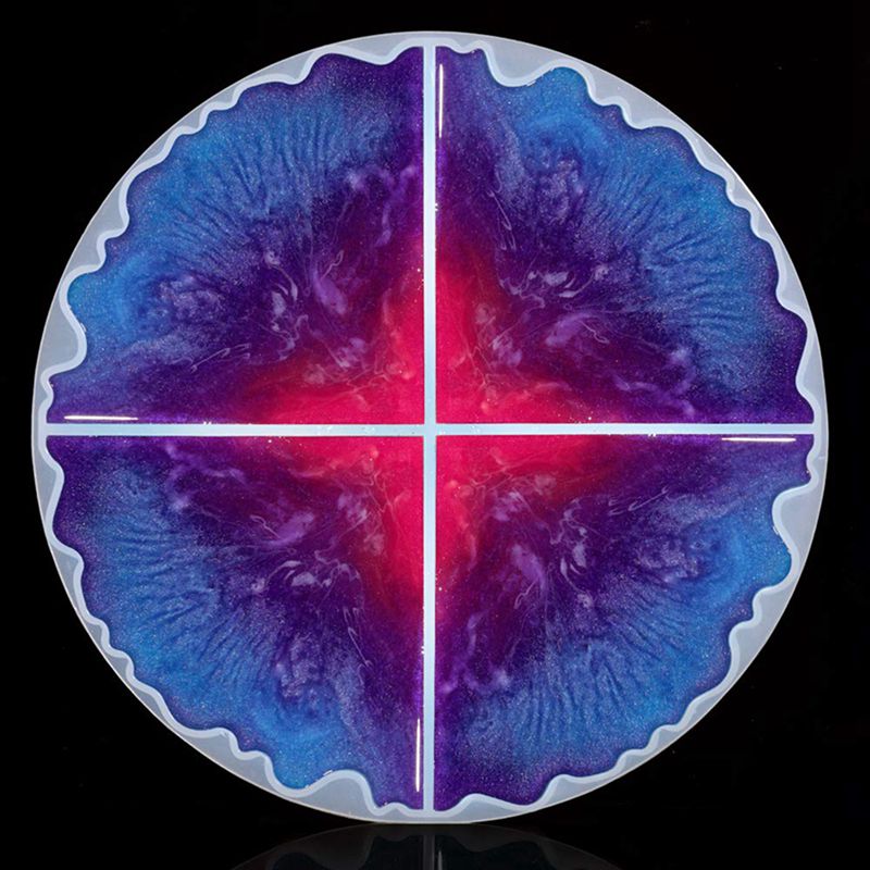 Agaat plak siliconen hars mal, onregelmatige onderzetter mal & grote agaat onderzetter hars mallen 1 pak puzzel siliconen mal