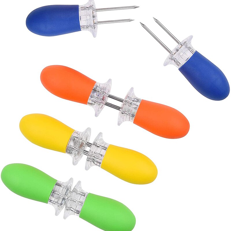 Rvs Corn Houders Maïskolf Houders Bbq Vorken Spiesjes Maïskolven Koken Partijen Camping Grijpende Tool