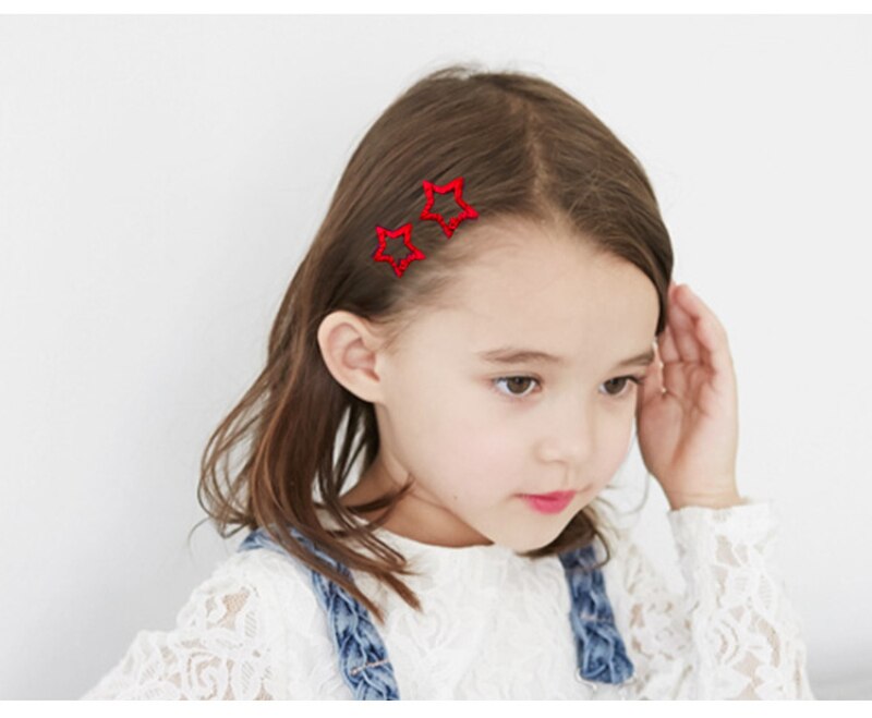 2/10 pçs estrela bebê hairpin gorgorão mini estrela grampo de cabelo meninas doce pano barrettes bonito headwear criança acessórios ferramentas estilo