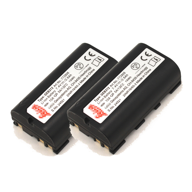 2 uds batería GEB212 Compatible con la estación Total Leic TPS1200 RX900/RX1200/ATX900/ATX1230 GNSS-nueva y de: Default Title