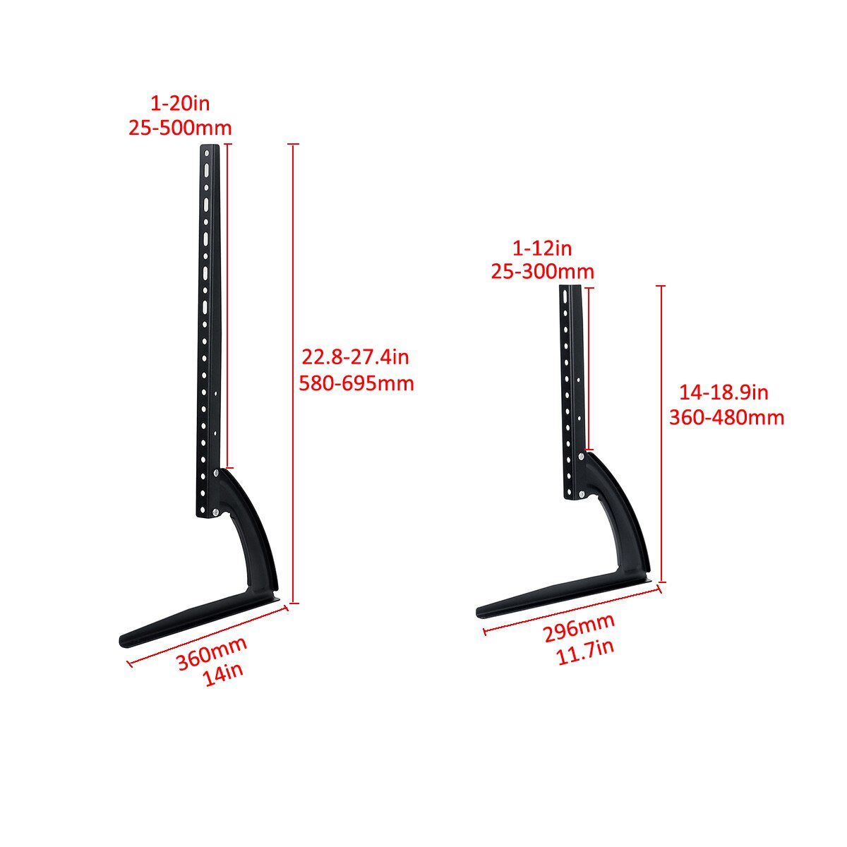 Universal LCD Flat Screen TV Table Top Mount Stand Base Black Fits For 32 Inch To 75 Inch