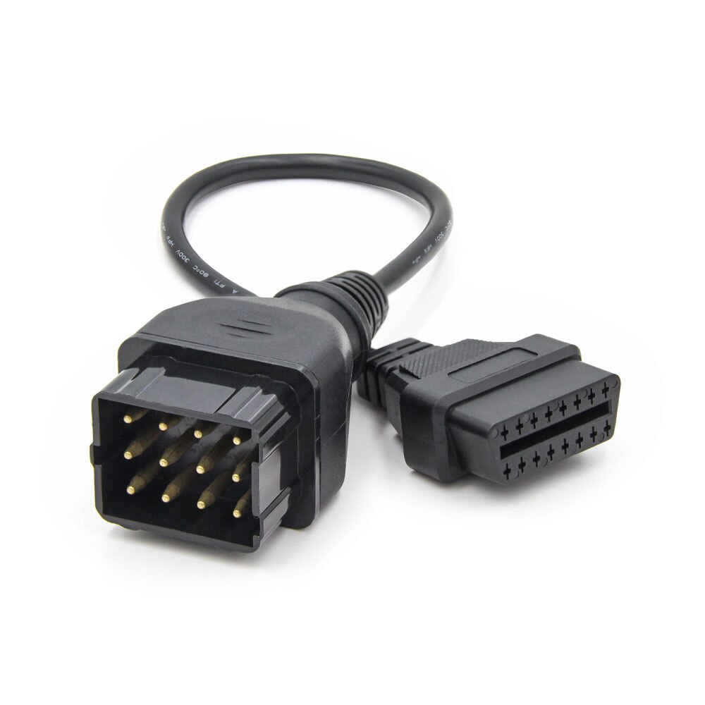 12Pin to OBD2 16Pin Diagnostics Cable OBDII 12Pin to 16Pin Male Connector 12pin to OBD1 OBD2 Scanner For GAZ