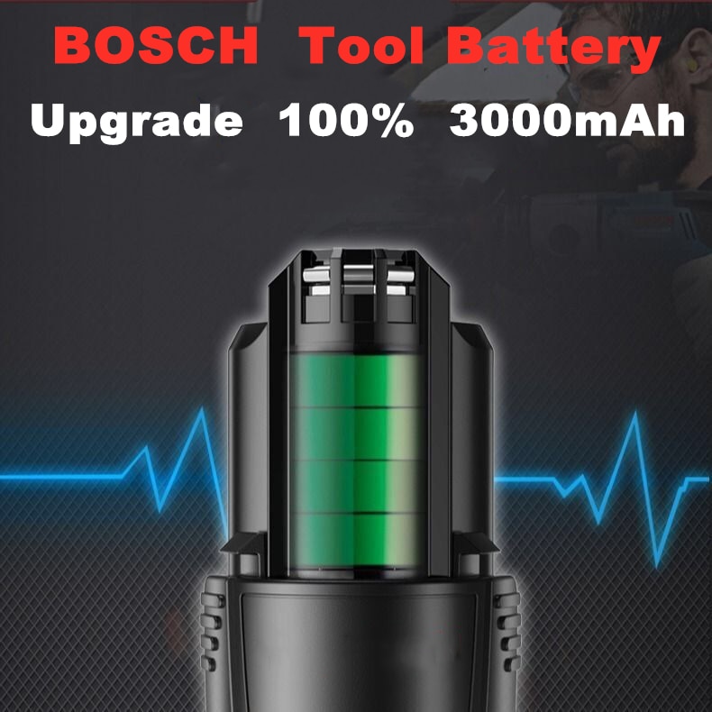 12V 3000mAh Li-ion Rechargeable Battery pack replace for BOSCH cordless Electric screwdriver BAT411 BAT412 BAT412A PS20-2 PS40-2