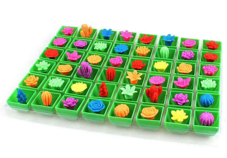 Fleur magique qui pousse dans l&#39;eau, 48 pièces/ensemble, Cactus, jouets pour enfants, trempage, Expansion, Absorption d&#39;eau