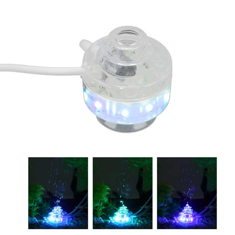 Kleurrijke Waterdichte Mini Aquarium Bubble Licht Voor Vijver Fontein Aquaria Aquarium Licht Lamp Dompelpompen Led Zwembad Verlichting