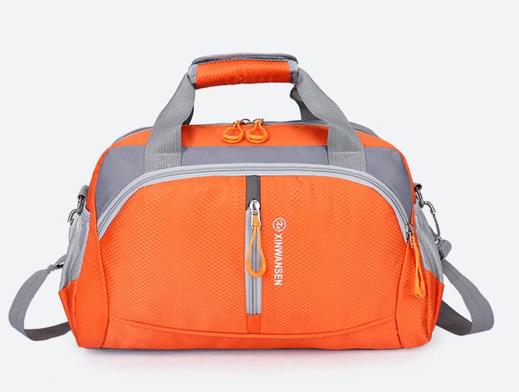 Top nylon vandtæt sport gym taske kvinder mænd til gym fitness træning skulder rejse håndtaske yoga taske bagage: Orange
