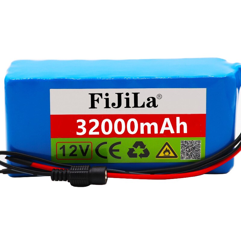 32000mAh 12V Battery pack Large capacity 3s8p 12V 18650 lithium battery protection board 12v 32000mAh capacity+Charger