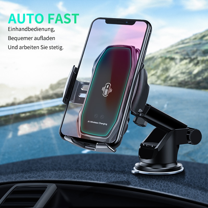 Drahtlose Auto Air Vent Ladegerät 10W foriPhone 8 Plus X Auto Spann Telefon Halter Multi Kompatibel forSamsung S9 S10 schnelle Lade