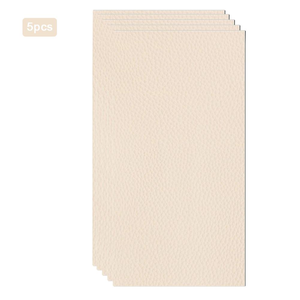 5Pcs/10Pcs Leather Repair Patch Adhesive Backing Leather Seat Patch Kit For Couch Furniture Sofa/Jackets Repair Accessory: 5pcs Apricot