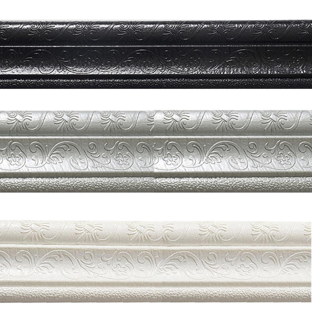 Waterproof Wallpaper Border Peel and Stick Wall Border Wall Border Self-Adhesive Mirror Borders Wall Decor for Kitchen Bathroom