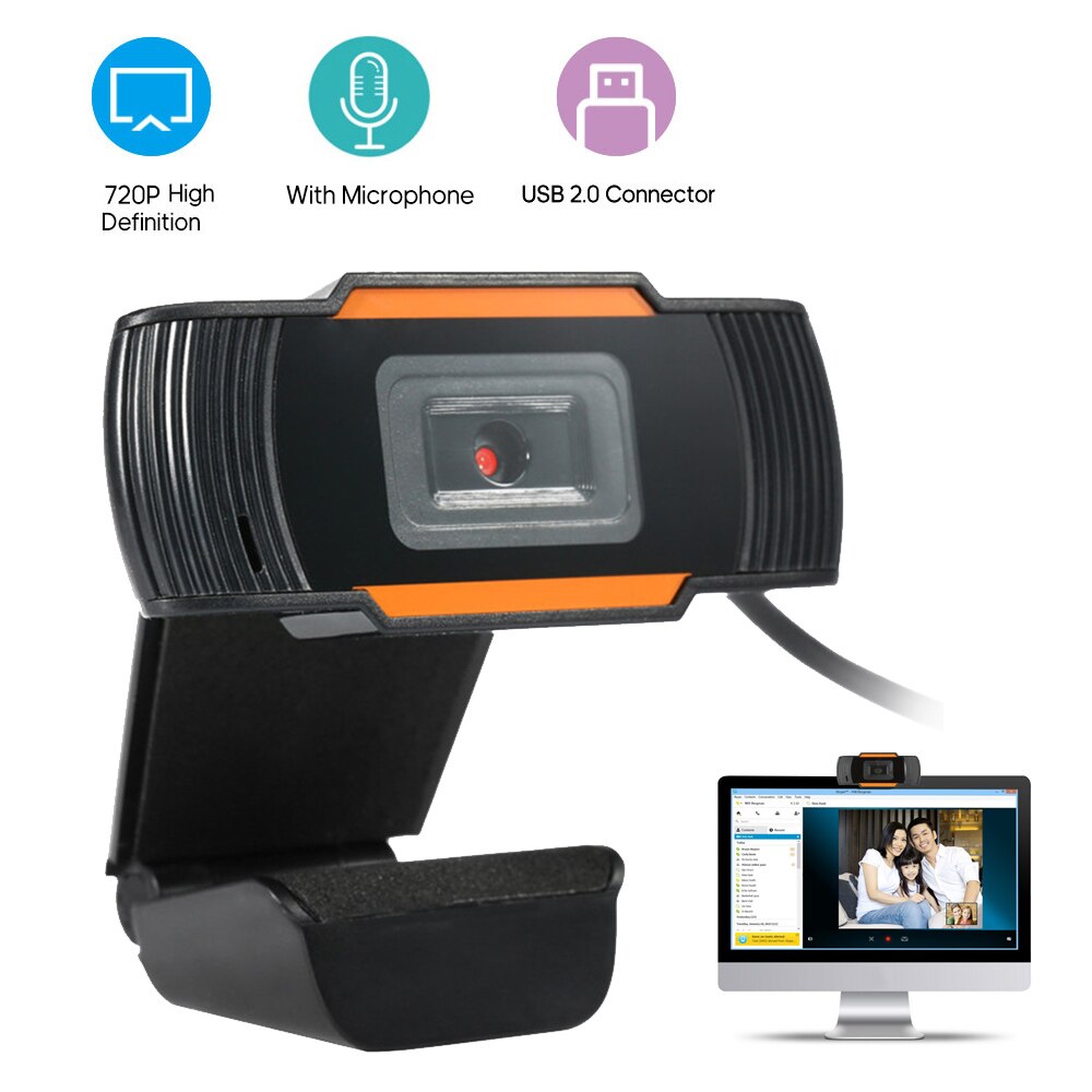Webcam 1080P HD 1920*1080 Auto Messa A Fuoco USB Web Camera con Microfono Plug and Play Webcam Del Computer per video chat di registrazione: 1080 x 720