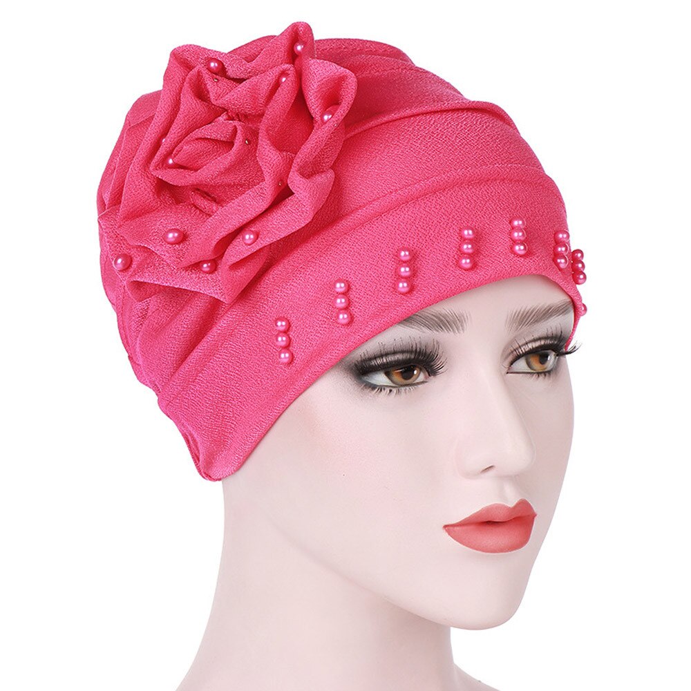 #5 Mode Vrouwen Kralen India Hoed Moslim Ruche Kanker Chemo Beanie Sjaal Tulband Cap Freeship
