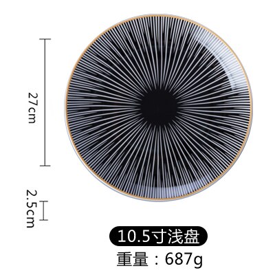 1Pc Servies Phnom Penh Geometrie Servies Keramische Diner Plaat Schotel Porselein Dessertbord Servies Taart Plaat Party Tray: 10.5 inch H