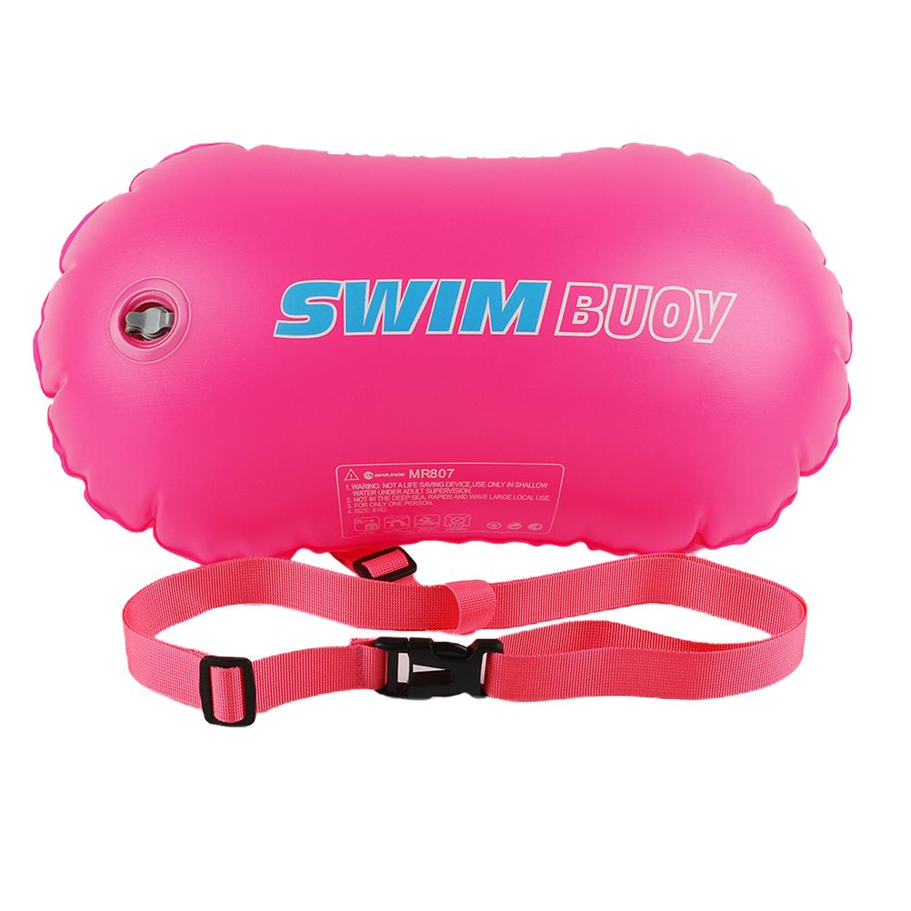 Zwemmen Boei Opblaasbare Veiligheid Float Zak Dubbele Airbag Zwemmen Float Air Dry Bag Voor Watersport Zwemmen Accessoires: rose