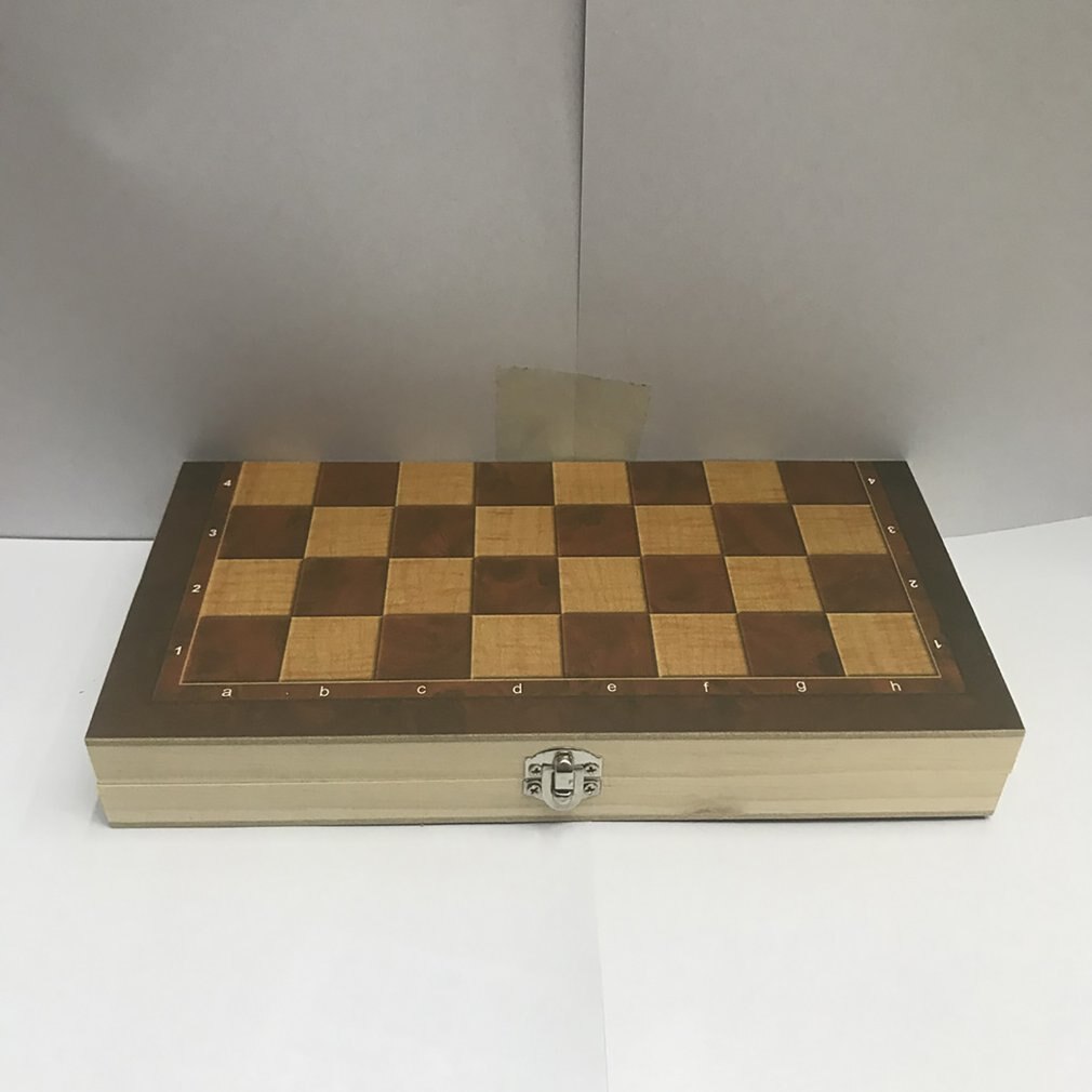 3 in 1 Wooden Chessboard Folding Board Chess Game International Chess Set For Party Family Activities Games