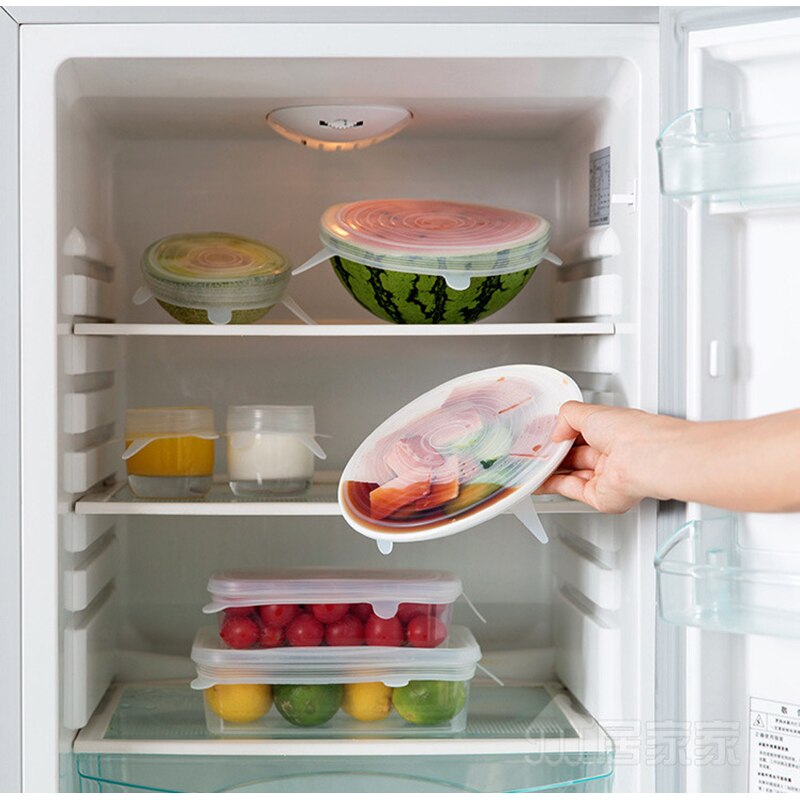Set de couvercles réutilisables universels pour nourriture, 12 pièces, protection alimentaire en Silicone extensible, capuchon magique pour aliments, pour la nourriture