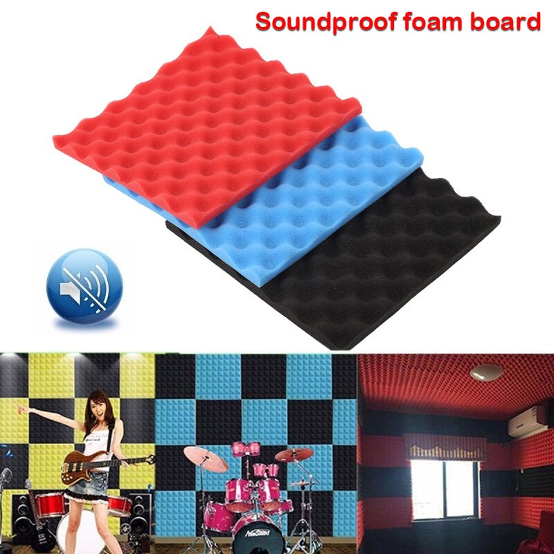 Soundproof Tiles Sturdy Square Classroom Sound Absorption Tiles Decor Sound-Absorbing Foam Sticker KTV Muffling Foam Panel