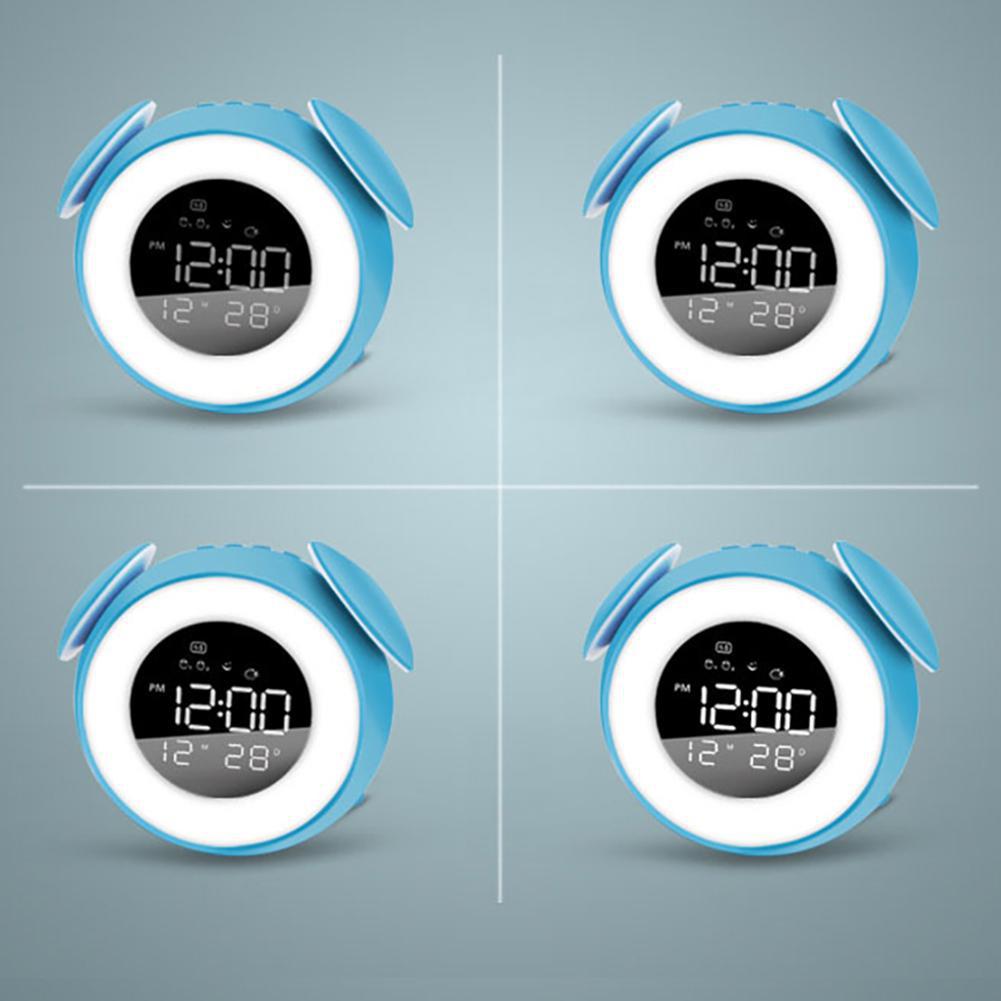 Muziek led wekker kinderen wekker nachtlampje slaapgeluiden machine kinderen cartoon bedlamp