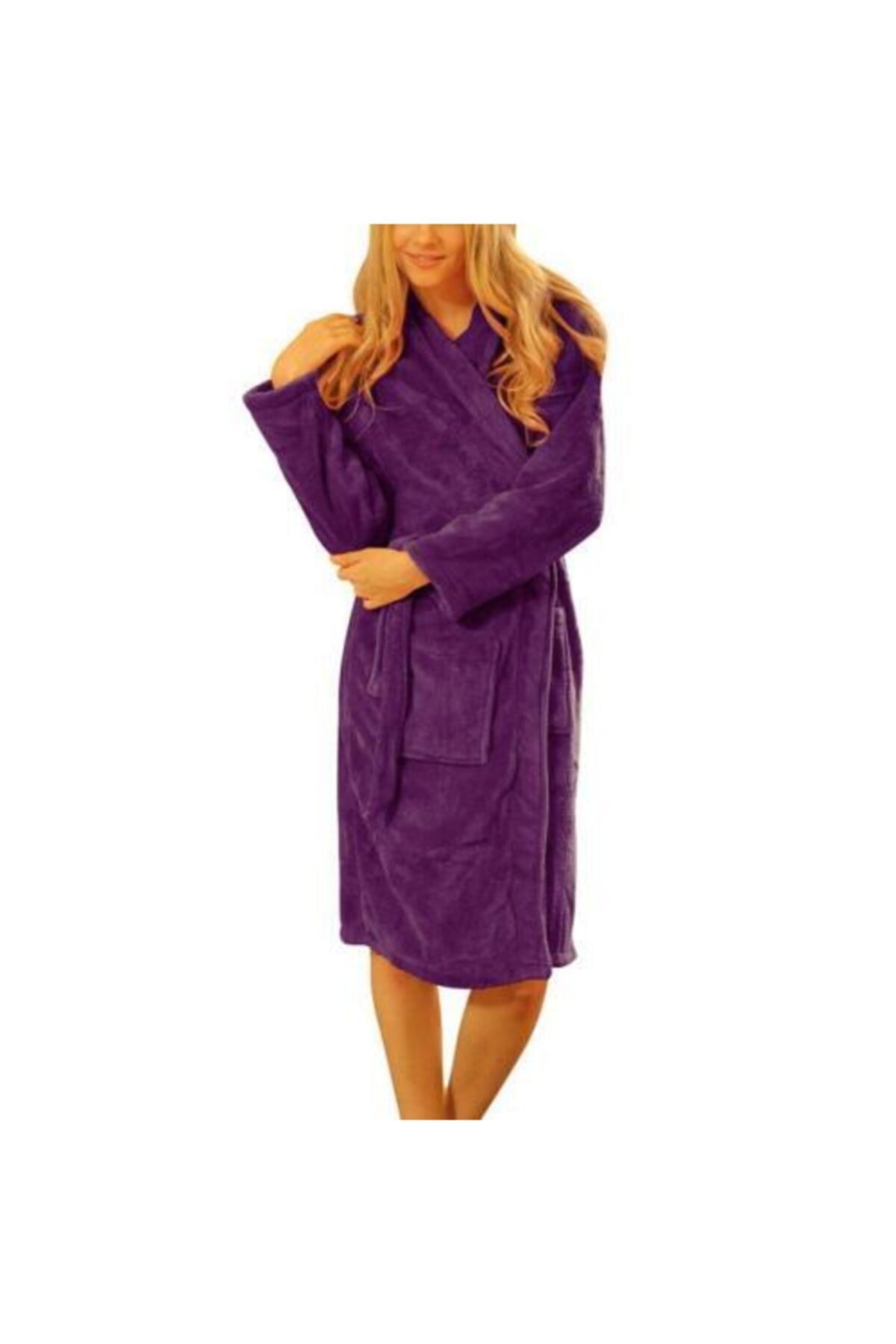 Unisex Paars Katoen Badjas