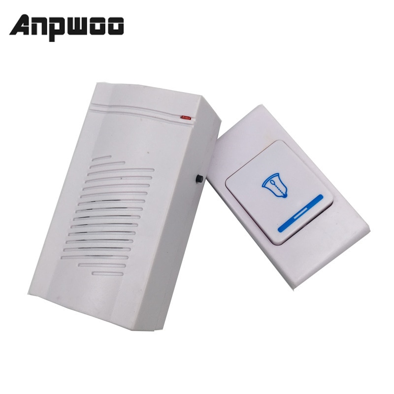 ANPWOO Wireless Doorbell Gate Alarm Doorbell Stable Sensitivity Smart Home Battery Chime Doorbell Intercom System 12 Tune Songs