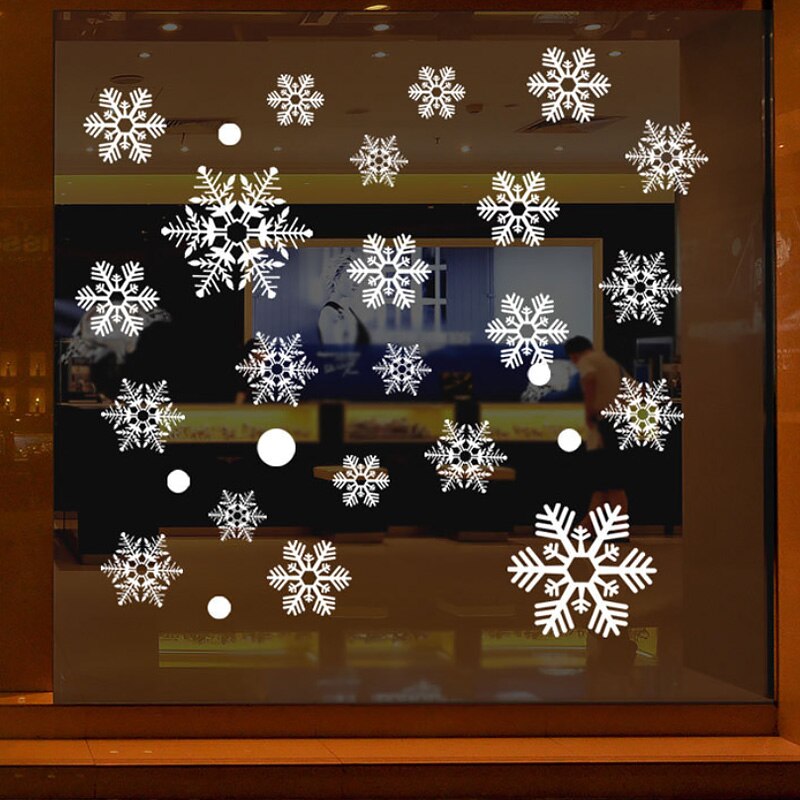 Glædelig jul væg vinduer glas dekoration klistermærker julemanden wall sticker til hjemmet jul år vindue glas dekoration