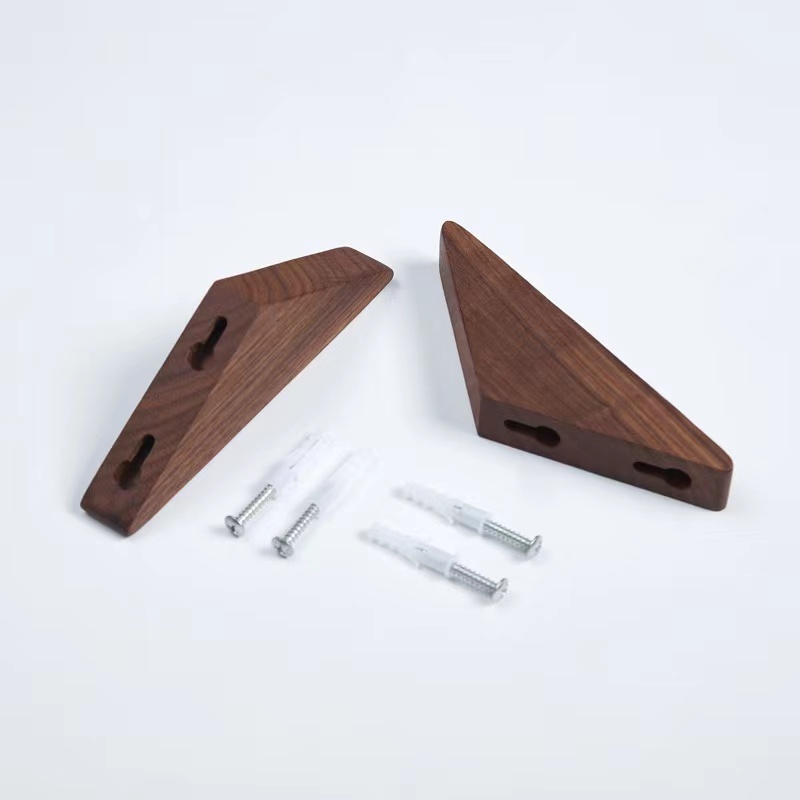 Wooden Clothes Hanger Wall Mounted Coat Hook Natural Wood Decorative Key Holder Hat Scarf Handbag Storage Hanger Bathroom Rack
