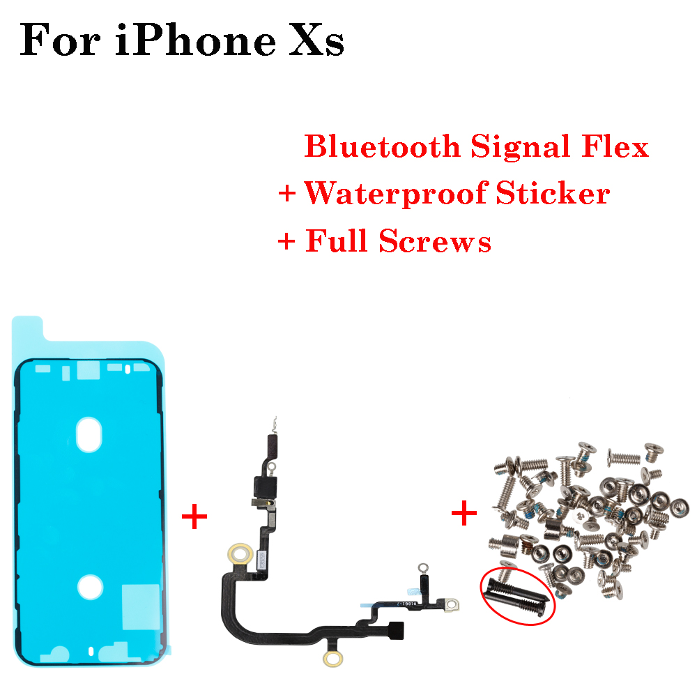1einstellen Für iPhone X XR XS MAX NFC Kamera Clip Bluetooth + Schrauben + Wasserdichte Aufkleber Signal Antenne biegen kabel Ersatz Patrs