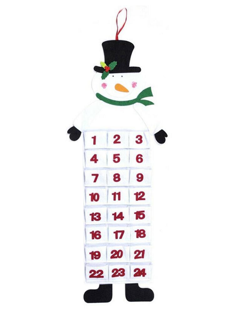 Christmas Calendar Santa Claus Snowman Xmas Advent Timer Christmas Countdown Wall Calendar Home Decoration Poszewka Natalizie 4