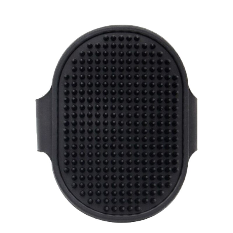 Soft Rubber Dog Brush Comb Cat Bath Brush Rubber Glove Hair Fur Grooming Massage Brush For Dog Cats 12.3*9.7cm dog grooming: Black