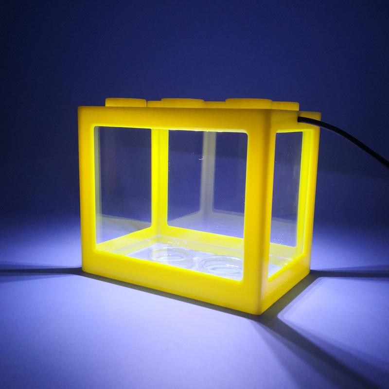 doprowadziło akwarium mini złota Rybka Betta ryba czołg twórczy ekologiczny cylinder gad wiersz cylinder ryba gabinet pulpit Dom dekoracja: żółty