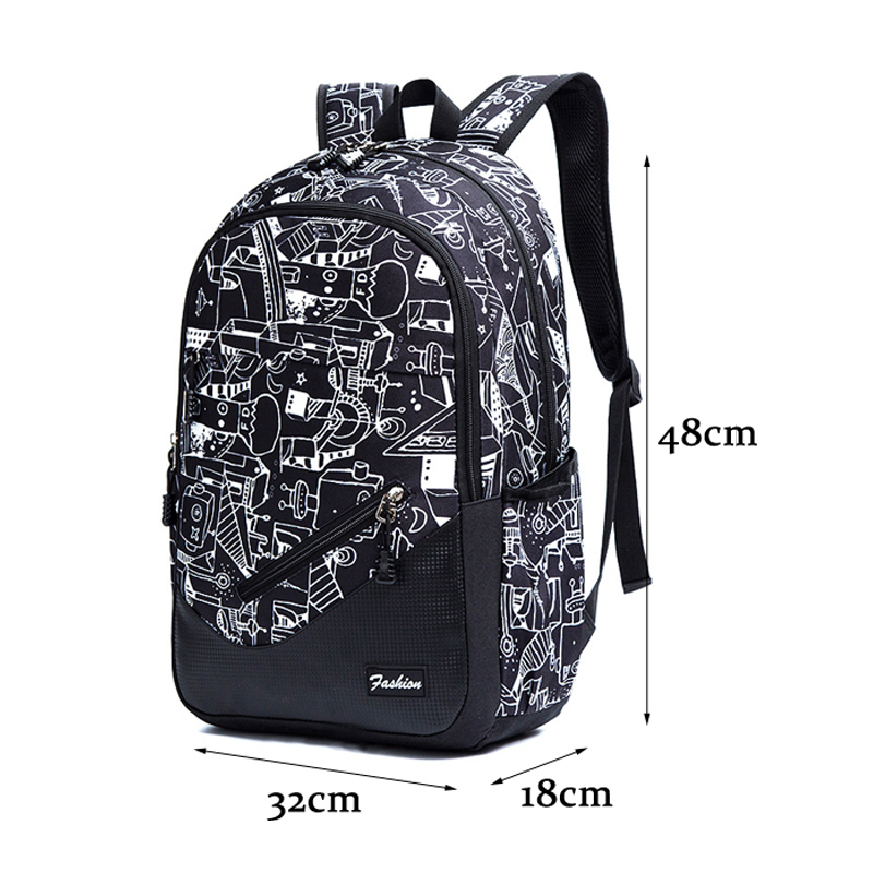 Print Schooltassen Waterdichte Grote Rugzak Voor Tiener Bagpack Hoge School Rugzakken Voor Jongens Meisjes Student Mochila Reistas