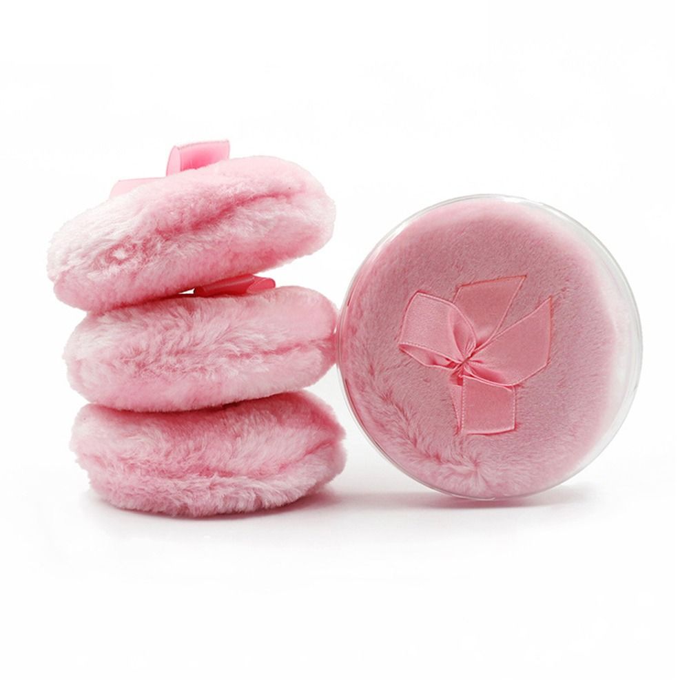 Esponja de polvo esponjosa grande Ultra suave, lavable, reutilizable, de terciopelo, para cara y cuerpo, esponjas de polvo sueltas, herramienta de maquillaje en seco y húmedo