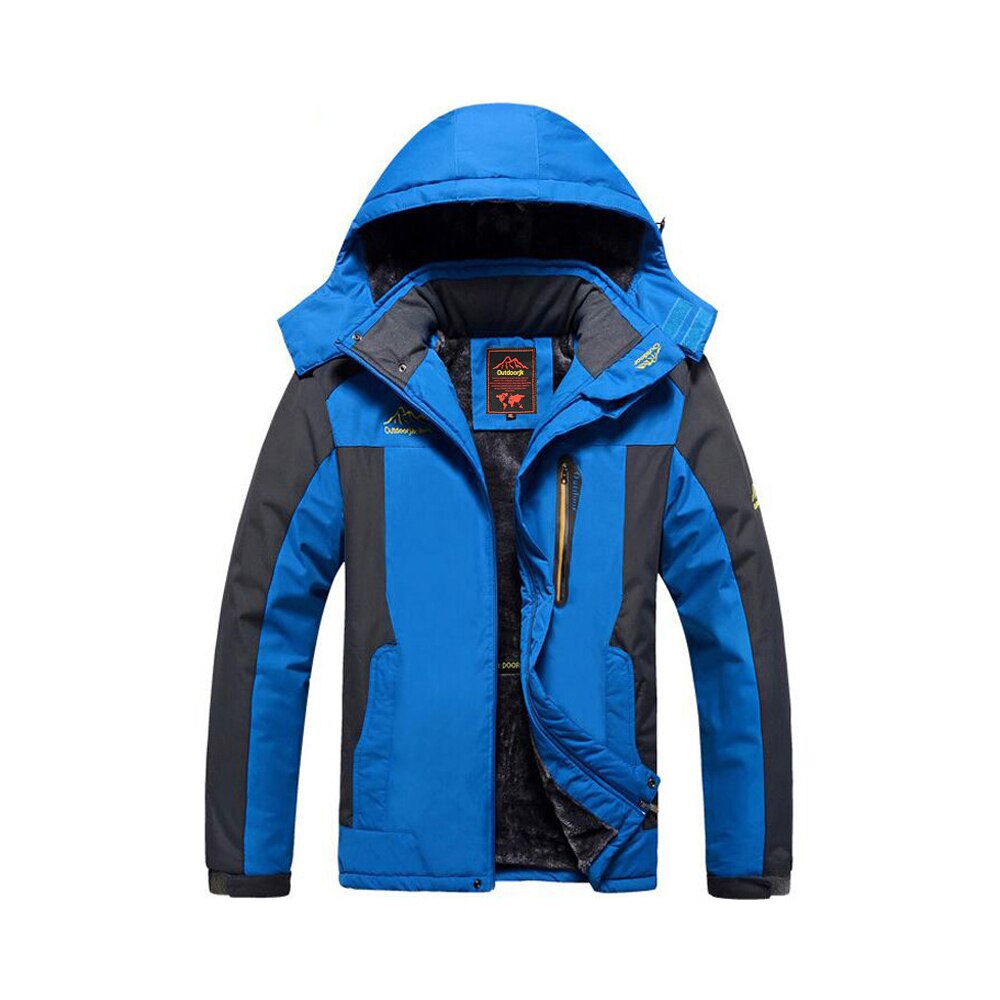 Men's Ski Suit Brands Windproof Waterproof Thicken Warm Snow Coat Winter Skiing And Snowboarding Jacket: Blue XXXL