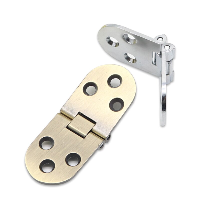2Pcs Flap Folding Hinges Hidden Hinge Cabinet accessories turn plate hinge Hidden hinge Furniture assembly cabinet door hinges