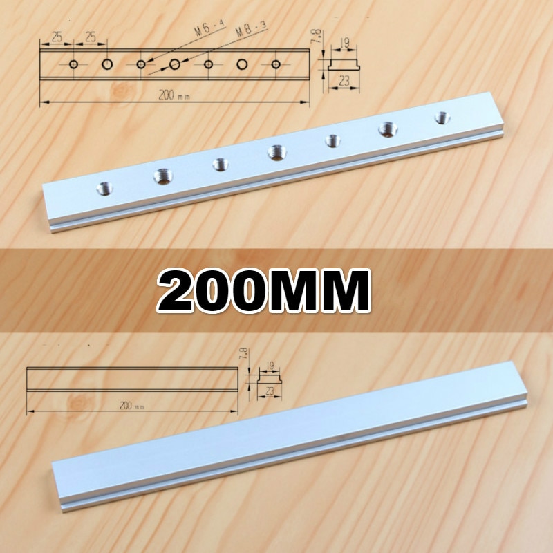 Aluminium T Track Slot M6 M8 Slide Slab for T-slot T-track Miter Track Fixture Slot Woodworking Tool Router Table Tools