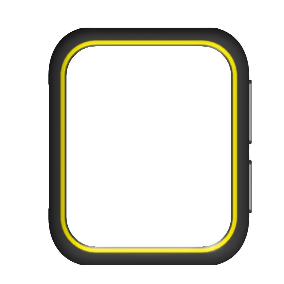 Funda protectora para OPPO Watch 2 42mm 46mm, cubierta de TPU para oppo watch 41mm 46mm, accesorios de parachoques para reloj: Black Yellow / oppo watch 1 46mm