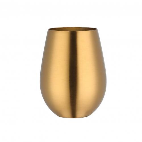 304 Stainless Steel Wine Glasses Coffee Drink Beverage Beer Drinkware Water Cup Stainless Steel Drinking Cup Kitchen Bar: Golden