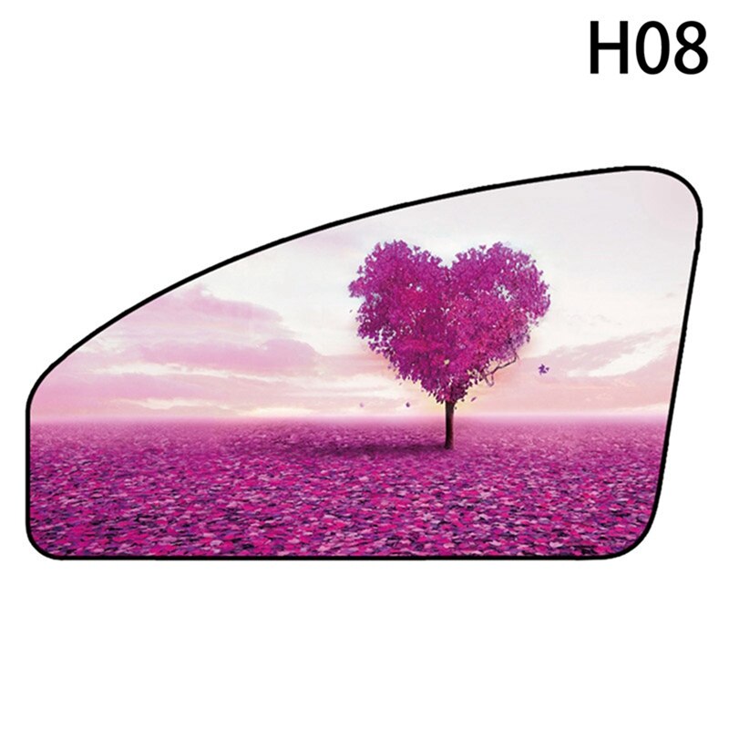 Cartoon Astronaut/Dolphin/Lavender/Tropical Rainforest/Van Gogh Starry Sky Magnetic Car Cover Sunshade Curtain Window Sun Visor: CAR13592H08