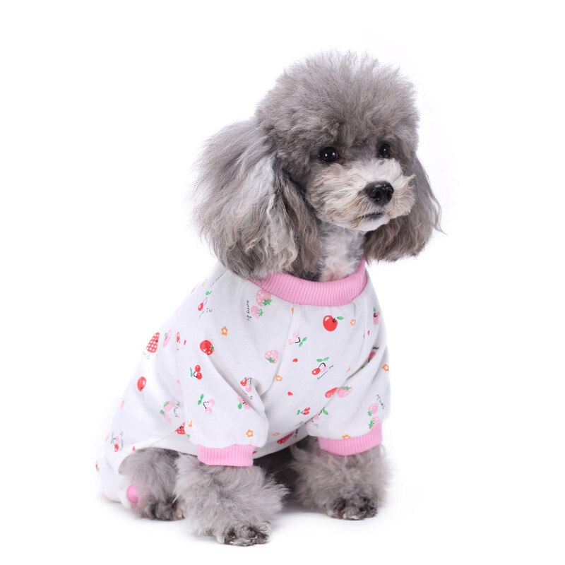 Cute Dog Pajamas Pet Clothes for Small Dog Shirt Jumpsuit Jammies XS-XL