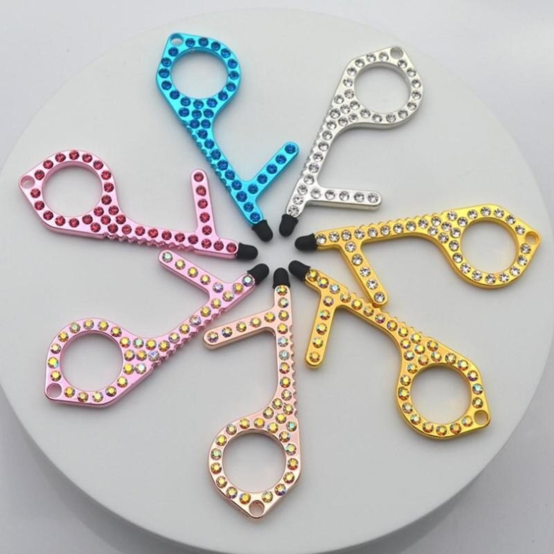 1pcs Anti Contact Door Opener Touchless Key Opener Doors Without Touching Home EDC Door Opener Portable Anti Contact Door Opener