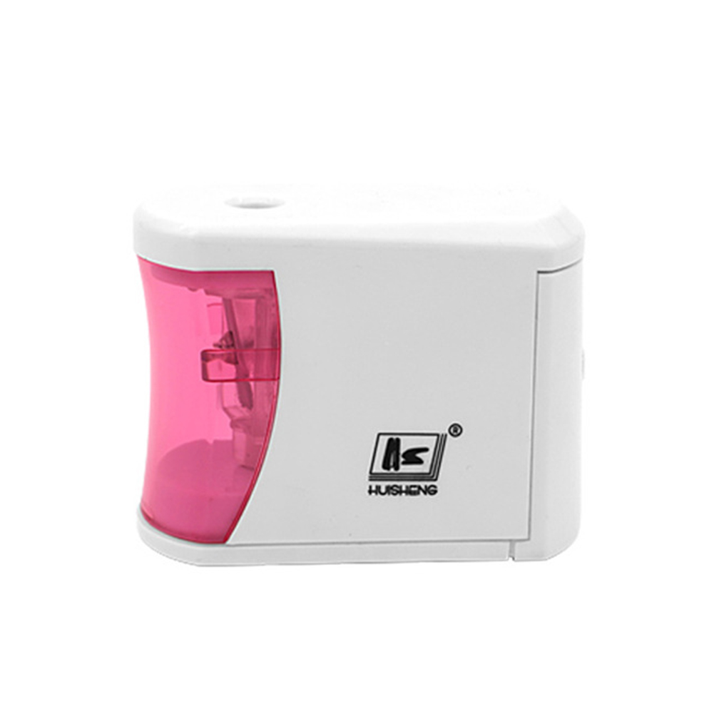 Sacapuntas eléctrico automático para niños, estudiantes, niños, hogar, para el colegio y la Oficina: Pink White