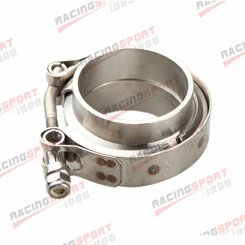 1.75" V-Band Vband Clamp Stainless Steel Flange Flanges Kit Turbo