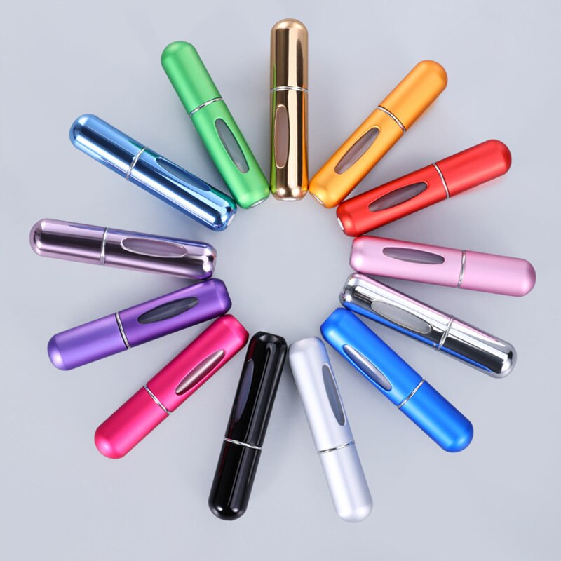 Mini bouteille de parfum Portable rechargeable de 5ml avec pompe à parfum en aérosol, conteneurs cosmétiques vides, atomiseur en voyage, 5/10/20/50 pièces