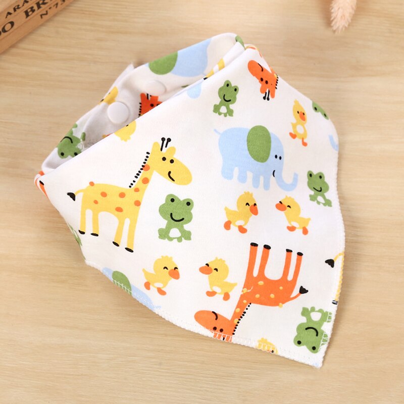 Leuke Baby Bandana Slabbetjes Cartoon Animal Print 100% Katoen Pasgeboren Baby Meisjes Jongens Peuter Driehoek Sjaal: Giraffes