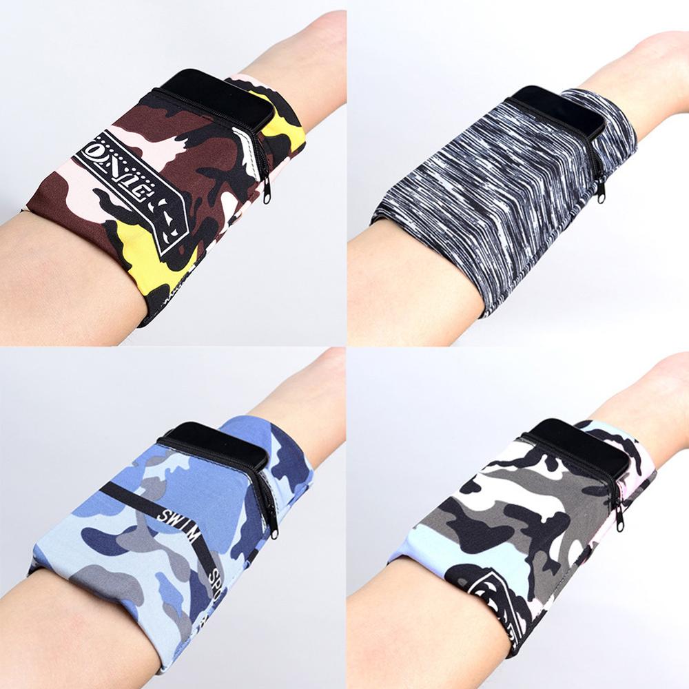 Multifunctionele Band Rits Enkel Wrap Sport Polsband Portemonnee Opbergtas Case Badminton Basketbal Polsband Zweetband